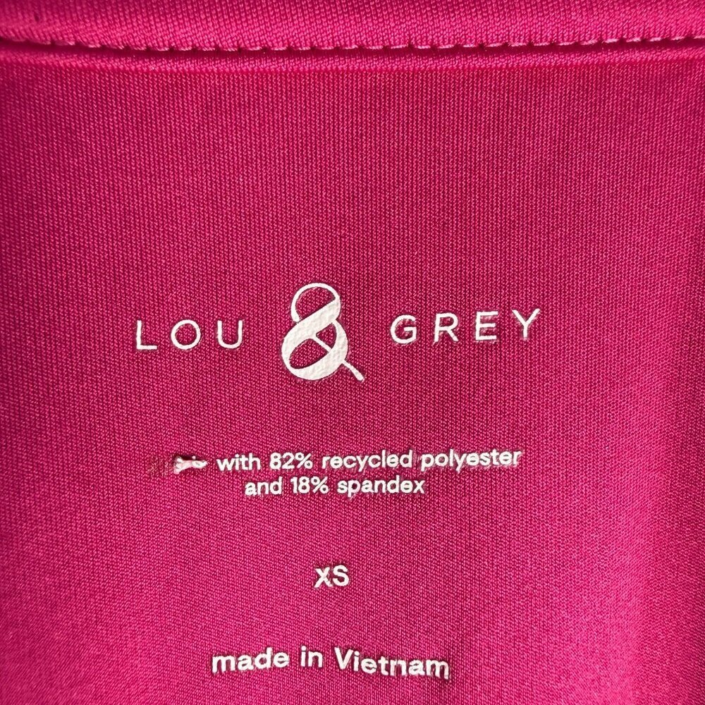 Lou & Grey Sleeveless Polo Dress Activewear Fuchsia Magenta XS Tennis - Picture 4 of 6